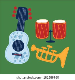 Musical Instruments. Vector illustration