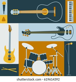 Musical instruments. Vector illustration
