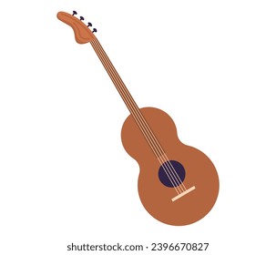 Musical instruments vector illustration. Explore symphony classical instruments, each contributing to harmony Instruments, both acoustic and classical, unite in harmonious festival. Brown guitar