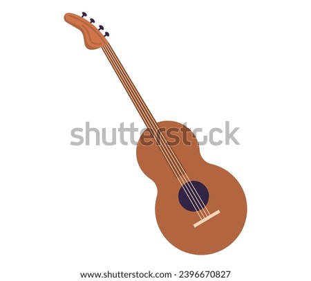 Musical instruments vector illustration. Explore symphony classical instruments, each contributing to harmony Instruments, both acoustic and classical, unite in harmonious festival. Brown guitar