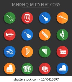 musical instruments web icons for user interface design