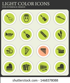 musical instruments web icons for user interface design