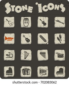 musical instruments web icons for user interface design