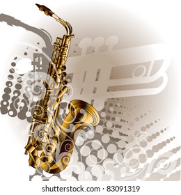 Musical jazz sax