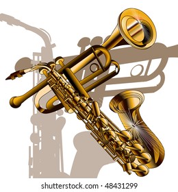 musical jazz vector