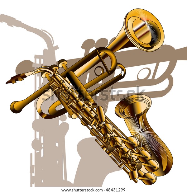 Musical Jazz Vector Stock Vector Royalty Free 48431299