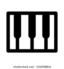 Musical keyboard icon isolated vector illustration. High quality black style vector icons