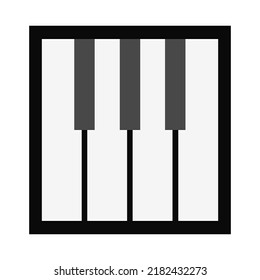 Musical keyboard icon isolated vector illustration on white background
