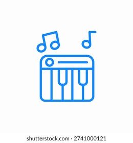 musical keyboard icon sign vector