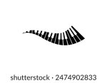 Musical Keyboard keys vector illustration
