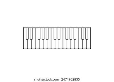 Musical Keyboard keys vector illustration