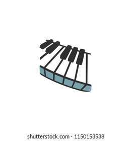 Musical Keyboard Vector Icon