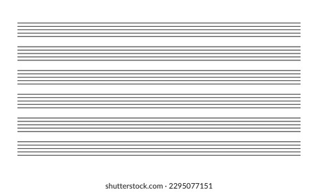 Musical lines blank sheet illustration