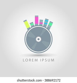musical logo cd or dvd vector