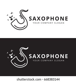 Musical Logo , Saxophone Logo , Icon