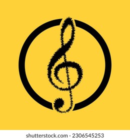 Musical logo Vector image or clipart
