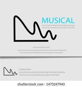 Musical logo vector template with simple design. Modern logo template. Eps 10.