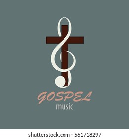 Musical logo, which symbolizes Evangelical music. For music studios that reach out to Christian music.