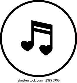 musical love notes symbol