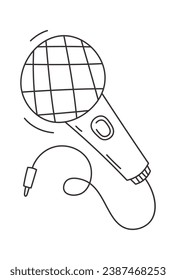 Ilustración del vector de gadget de micrófono musical