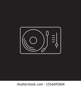 Musical mixer vinyl icon. Simple element illustration. Musical mixer vinyl symbol design template. Can be used for web and mobile