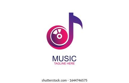 Musical Music Logo Design Vector Illustration Stock Vector (Royalty ...