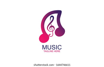 Musical Music Logo Design Vector Illustration Stock Vector (Royalty ...