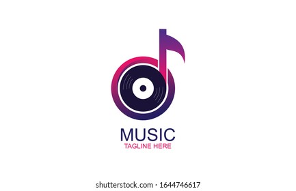 Musical Music Logo Design Vector Illustration Stock Vector (Royalty ...