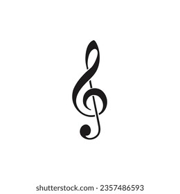 Musical, music note vector black and white.