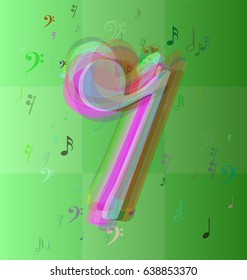 musical notation art pattern