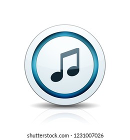 Musical notation button illustration