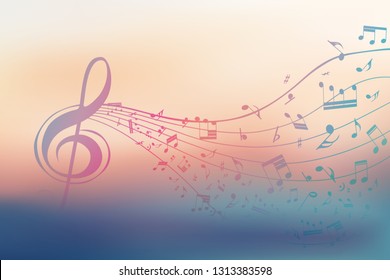 Musical Notation, Cute, Background 