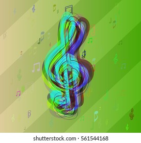 musical note art background