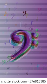 musical note art background