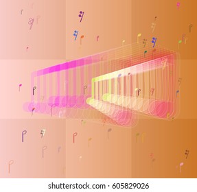 musical note art background