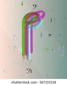 musical note art design