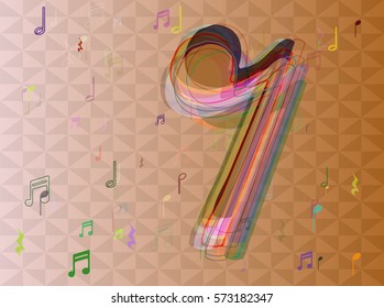 musical note art design