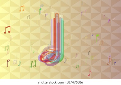 musical note art design