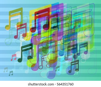 musical note art icon