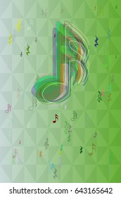 musical note art icon