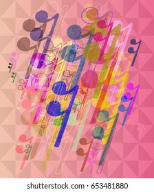 musical note art icon
