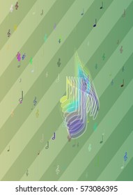 musical note art template