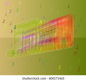 musical note art template