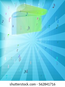 musical note art texture