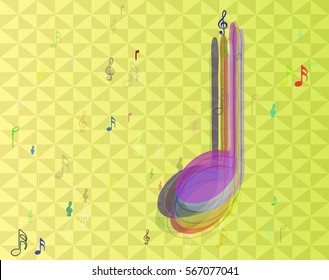 musical note art texture