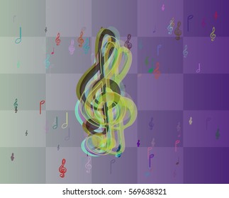 musical note art texture