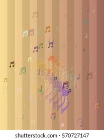 musical note art texture