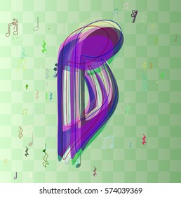 musical note art texture