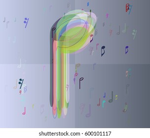 musical note art texture