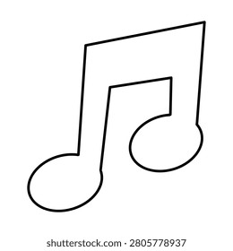 Musical note audio sound melody symbol